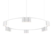Wisząca lampa tuba GENESIS ML0377 podłużna metalowa biała