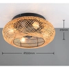 Ekologiczna lampa sufitowa Lillesand R67302126 wentylator brązowy