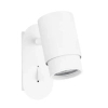Regulowana lampa ścienna do salonu JAVERTO LE45536 tuba metalowa biała