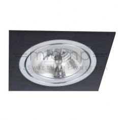 Oczka LAMPA sufitowa Faro I Nero Orlicki Design metalowa OPRAWA podtynkowa wpust kwadratowy czarny