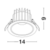 Sufitowa okrągła lampa TORVIAN LE65117 LED 20W 3000K IP67 biała
