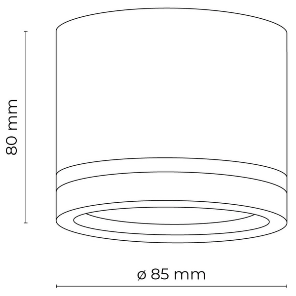 Lampa nasufitowa Jet 4351 do holu tuba sopel loftowa czarna
