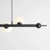 Nowoczesna lampa wisząca Wave 1115T1 Aldex do salonu czarna biała balls