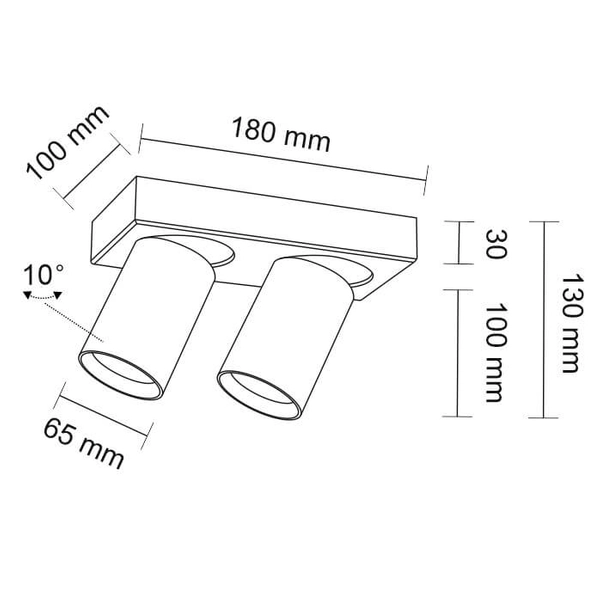 Regulowana LAMPA sufitowa TARUMI 7972 Shilo industrialna OPRAWA metalowe tuby czarne