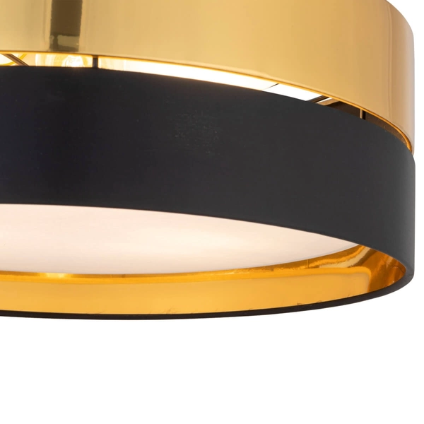 Sufitowa lampa metalowa Hilton 4180 TK Lighting okrągła czarna złota