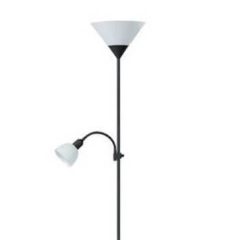 Salonowa lampa stojąca ACTION 4062 metalowa biała czarna