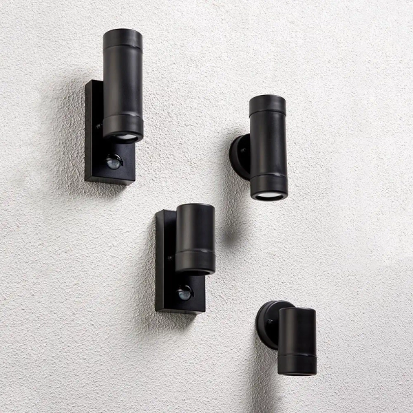 Elewacyjna lampa góra-dół ICARUS 81009 tuba IP44 czarna