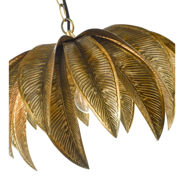 Lampa wisząca liście Cara CAR0135 jadalniana złoty