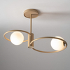 Metalowa lampa sufitowa Aqua 33464 Sigma do sypialni beżowa złota