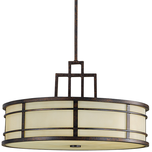 LAMPA wisząca FE-FUSION-P-L Elstead FEISS metalowa OPRAWA industrialna okrągła brąz