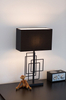 Czarna lampa stołowa Paragon metalowe ramki frame do gabinetu