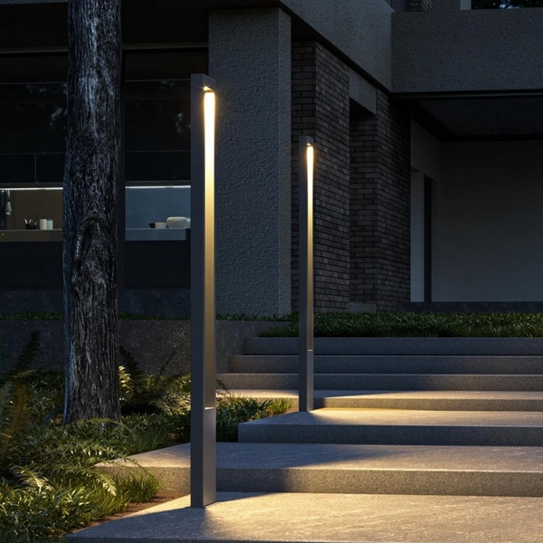 Słupek ogrodowy Bonn O425FL-L25GF Maytoni LED 25W 3000K IP65 ramka grafit