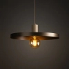 Nad stół wisząca lampa Sila 10758 metalowy abażur brązowy beżowy
