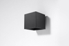 Kinkiet LAMPA ścienna SL.0057 metalowa OPRAWA przyścienna kostka cube czarna OUTLET