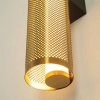 Ażurowa lampa ścienna 23041 LED 11W 3000K tuba pionowa mosiądz
