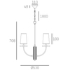 Żyrandol glamour Bow P04190BR Cosmolight klosze mosiądz