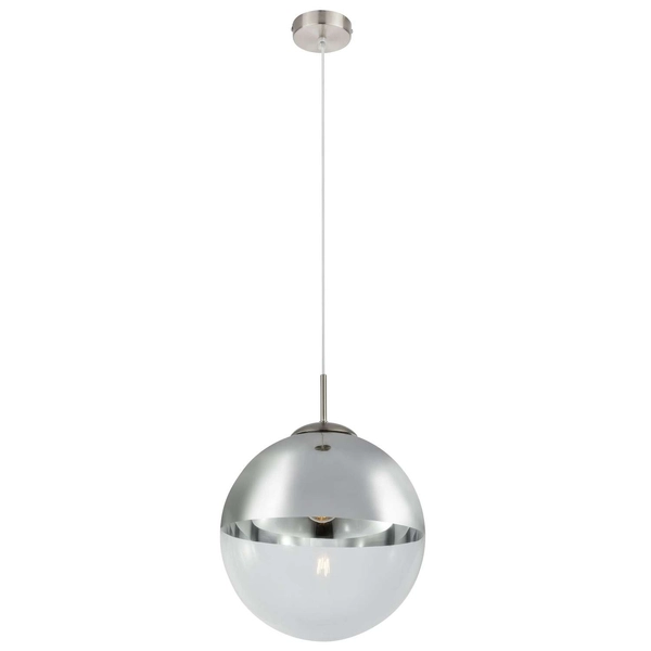 LAMPA wisząca VARUS 15853 Globo OPRAWA kula ball szklana chrom przezroczysta