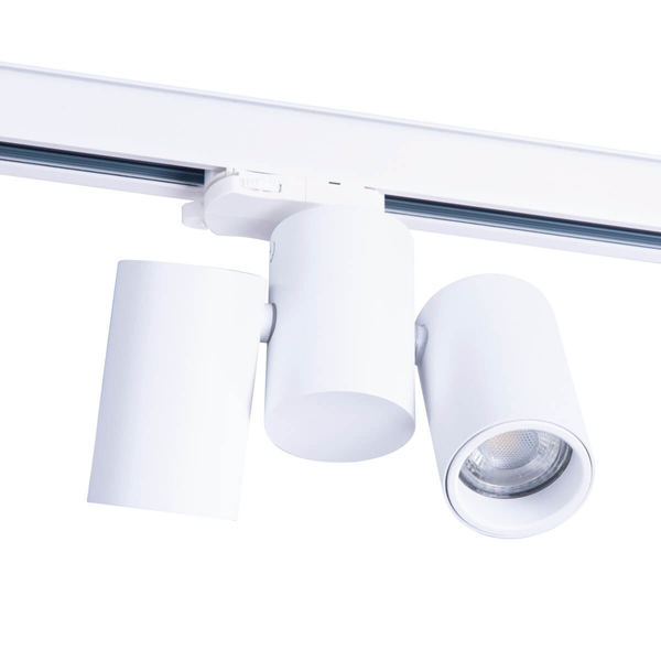 Ruchoma lampa Megara AZ4442 do 3-fazowego szynoprzewodu biała