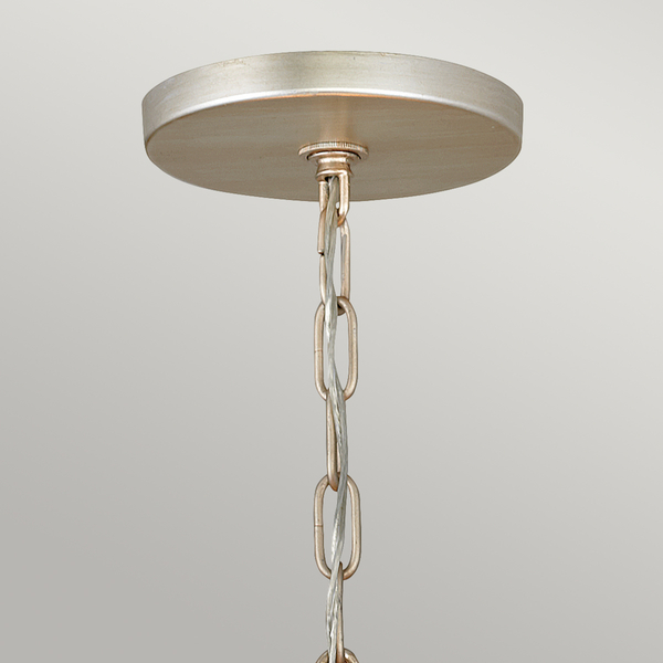 Wisząca lampa kryształowa QN-REVERIE-8P-CPG nad stół szara złota