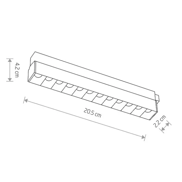 Lampa sufitowa do szyn 1-obwodowa 11633 LED 9W 4000K biała
