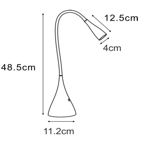 Lampka na biurko ZOZY 18650/03/30 Lucide LED 4W 3000K czarna