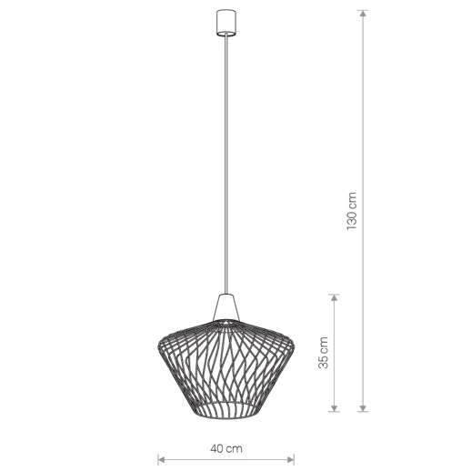 LAMPA wisząca WAVE S 8858 Nowodvorski metalowa OPRAWA industrialny ZWIS druciana klatka czarna