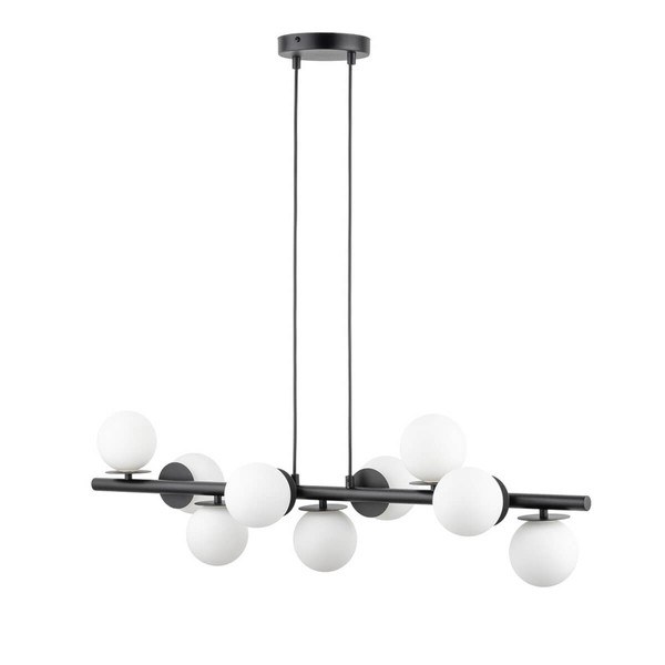 Wisząca lampa Avola 40789 Sigma do jadalni bańki metalowa czarna biała