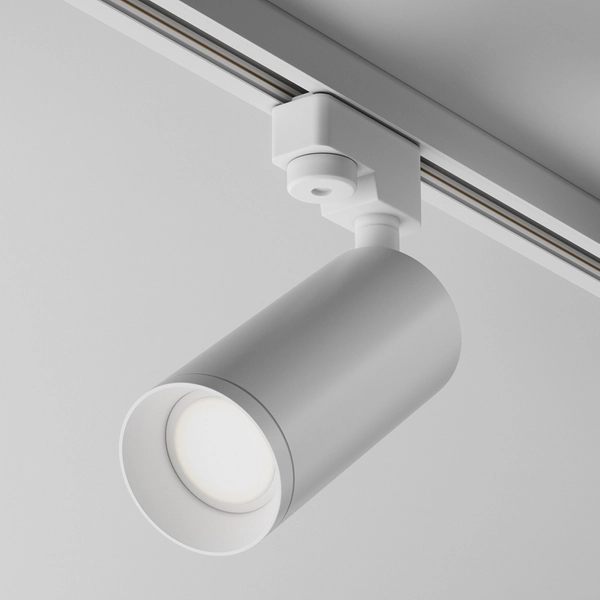 Lampa do szynoprzewodu 1-fazowego regulowana Focus TR004-1-GU10-W sopel biała