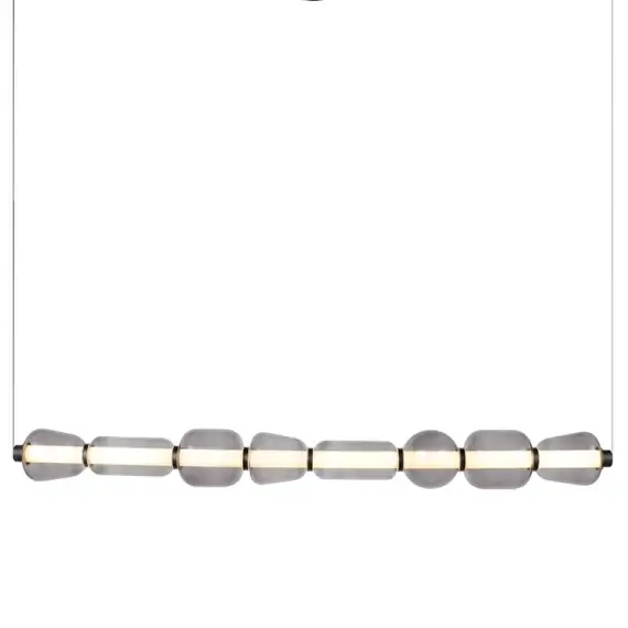 Szklana lampa wisząca 23066 LED 37W 3000K przydymione szkło czarny