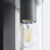 Zewnętrzna lampa ścienna Aosta 96355/06 IP44 tuba czarny przezroczysty