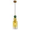 Wisząca lampa nad stół PASTELLO ST-DN399A szklana żółta zielona