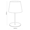Biurkowa lampka z tkaniny Maja 2936 TK Lighting abażurowa metalowa czarna