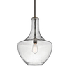 Wisząca lampa szklana Everly KL-EVERLY-P-M-OZ brązowy przezroczysty