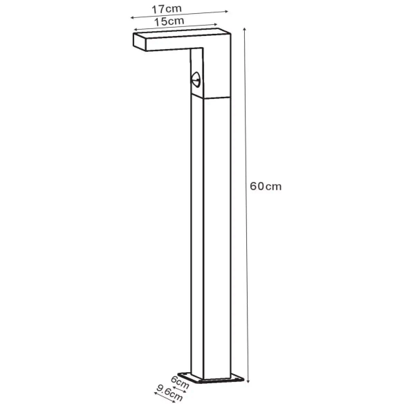 Lampa stojąca słupek Texas 28851/61/30 Lucide LED 6W 3000K IP54 antracyt