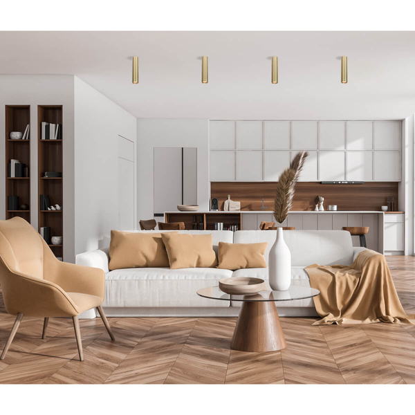 Sypialniana lampa sufitowa Lopus CLN-48930-L-GD Italux tuba złota