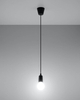 Wisząca LAMPA industrialna SL.0572 OPRAWKA na żarówkę zwis kabel przewód czarna