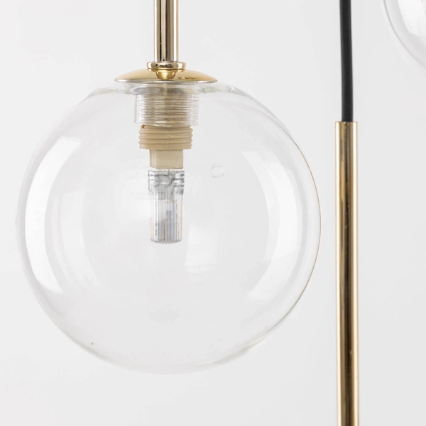 Lampa wisząca kaskadowa Nilos 5944 kule do kuchni przezroczysta złota