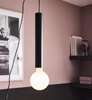 Wisząca lampa minimalistyczna Sencillo okrągła czarna
