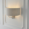 Lampa ścienna abażurowa Highclere 94403 Endon beżowy chrom