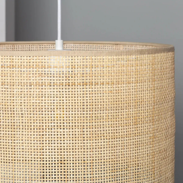 Wisząca lampa tuba Boho ABR-LW18-BH-E27 Abruzzo ratan beżowy