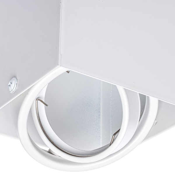 Spot LAMPA sufitowa BLOCCO ML476 Milagro natynkowa OPRAWA metalowa LED 7W 3000K oczko regulowane kostka cube biała
