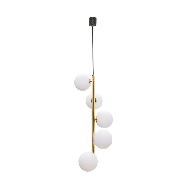 Wisząca lampa loftowa Ali do jadalni ball złota czarna