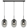 Lampa wisząca do kuchni ALIAS BLACK ML0321 owalna szklana czarna
