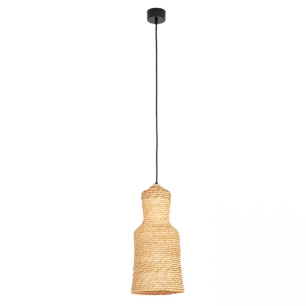 Wisząca lampa do kuchni 22168 pleciona boho brązowa