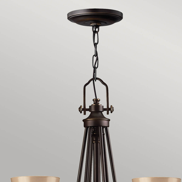 Metalowa lampa wisząca Mayflower HK-MAYFLOWER9 Hinkley brązowy