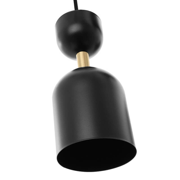 Sypialniana lampa wisząca Supuru SUA132P0 metalowa czarna mosiądz