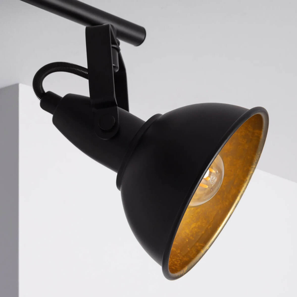 Sufitowa lampa z regulacją Retro ABR-RRO-C-3XE14 Abruzzo czarny złoty
