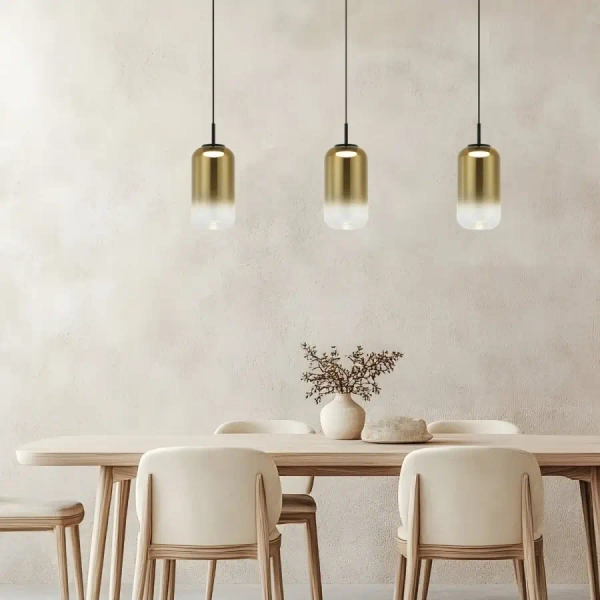 Potrójna lampa wisząca 23232 LED 36W 3000K do jadalni czarny złoty