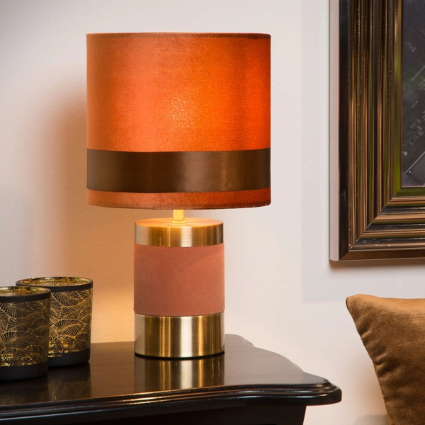 Abażurowa LAMPKA nocna EXTRAVAGANZA FRIZZLE 10500/81/43 Lucide stołowa LAMPA stojąca brązowa