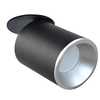 Sufitowa lampa tuba PALLAS 314130 metalowy wpust czarny ruchomy